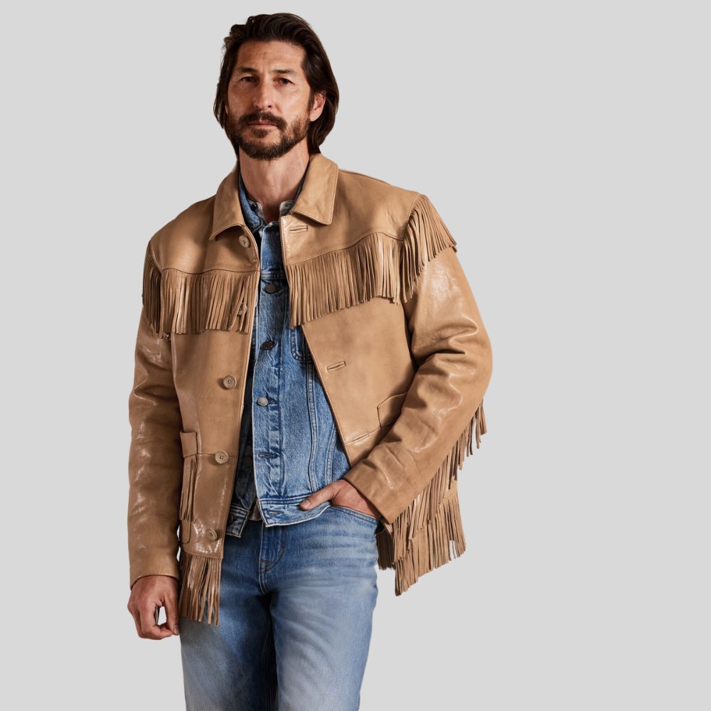 Mens Western Jacket with Classic Fringe – Timeless Style