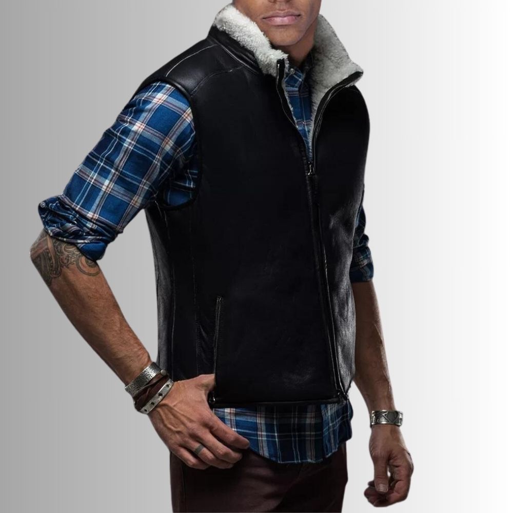 Sleek Leather Vest for Men – Embrace the Western Tradition