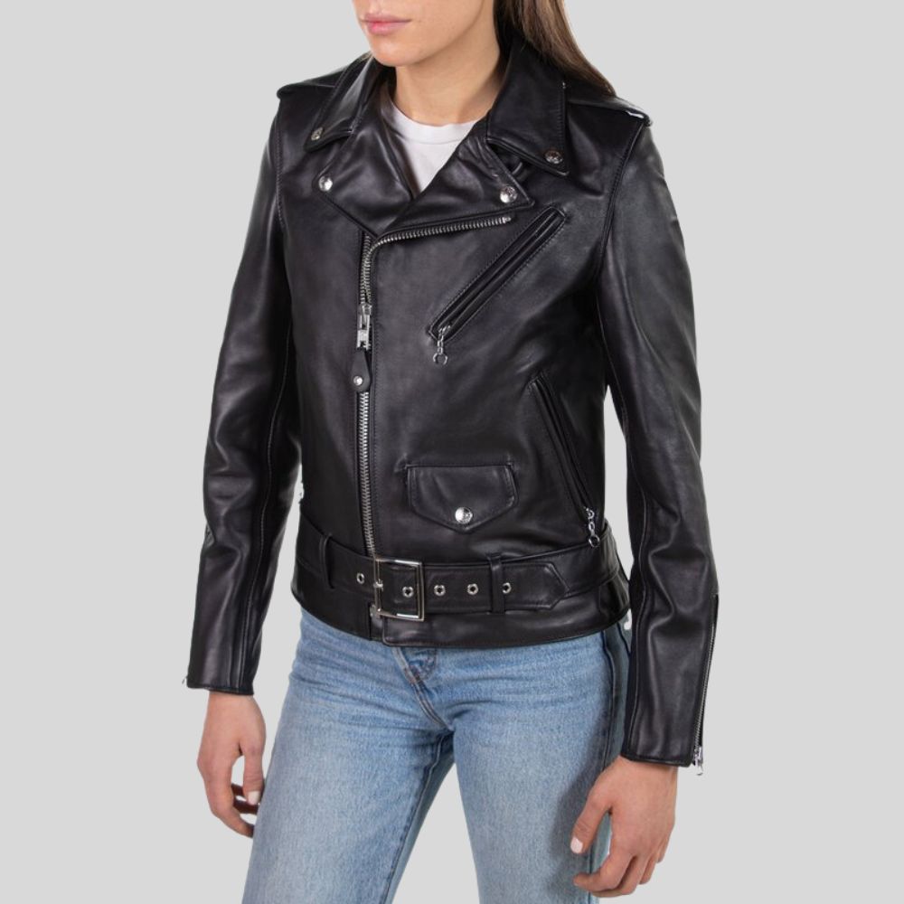 Retro Ladies Vintage Leather Jackets – Elegant and Durable