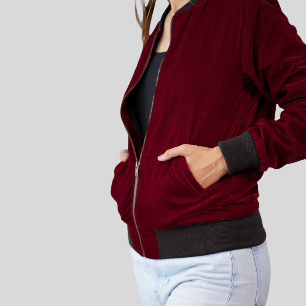 Womens Leather Bomber Jacket – Stylish and Timeless Design