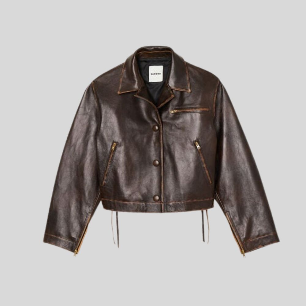 Womens Vintage Leather Jacket – Iconic Retro Appeal