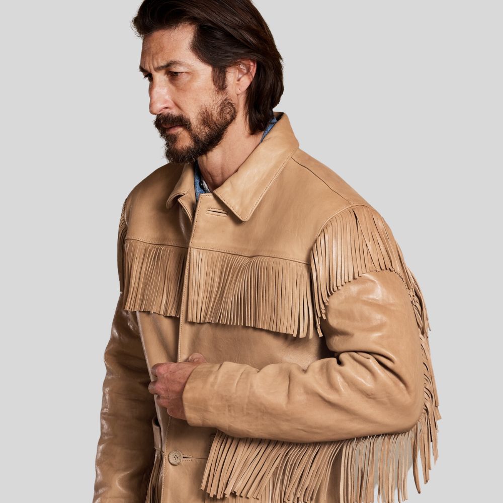 Mens Western Jacket with Classic Fringe – Timeless Style