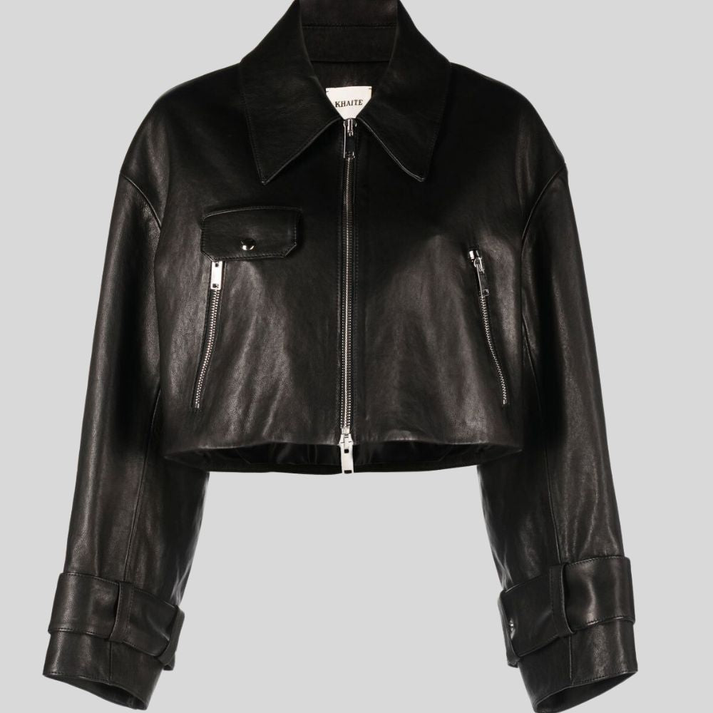 Trendy Cropped Leather Jacket Womens – Iconic Fashion Statement