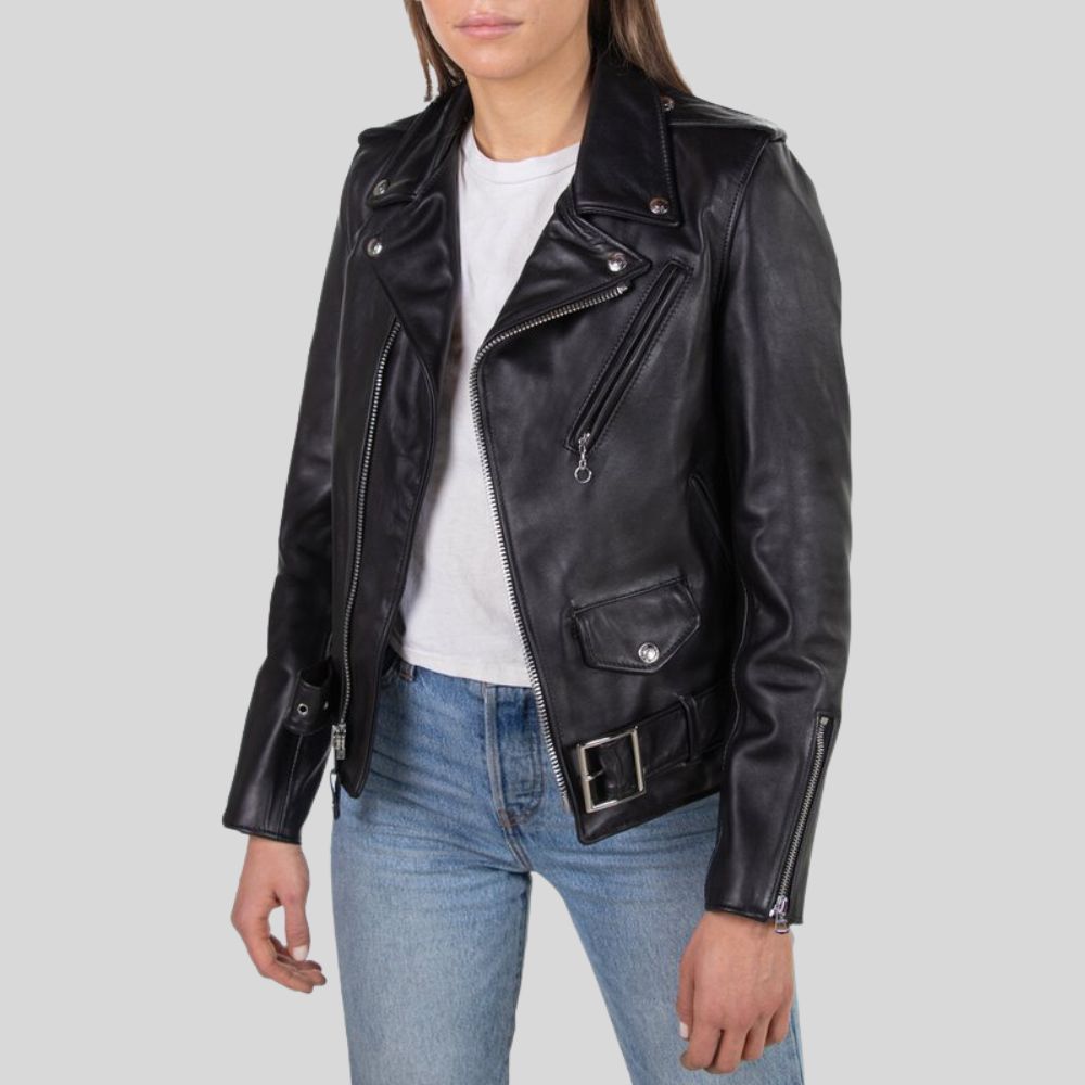 Retro Ladies Vintage Leather Jackets – Elegant and Durable