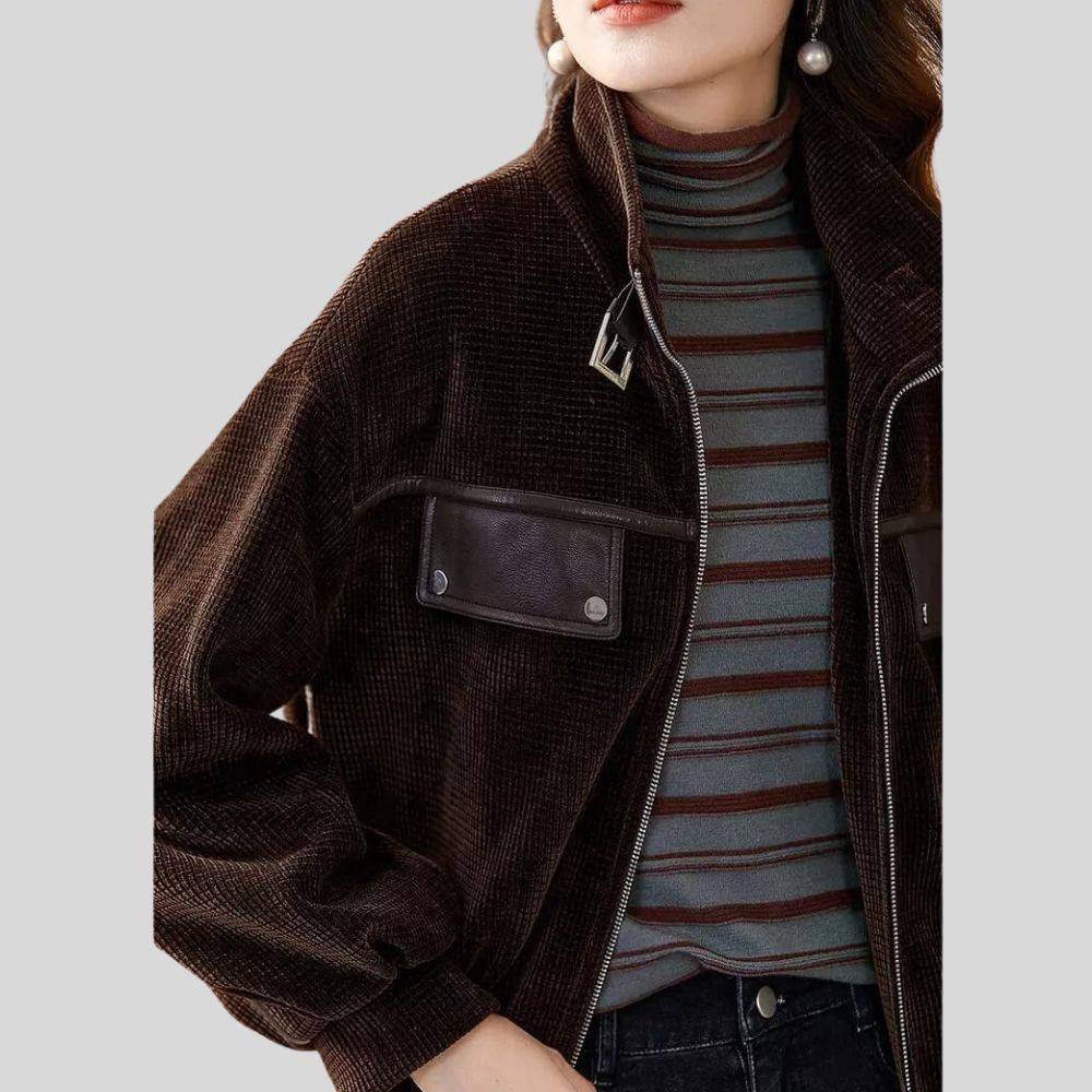 Womens Vintage Leather Jacket – Stylish Throwback Design