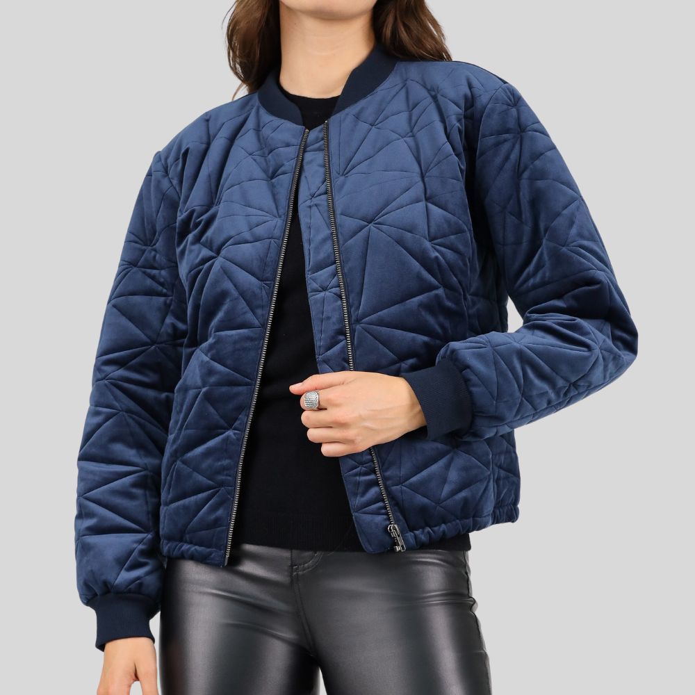 Classic Bomber Womens Leather Jacket – Perfect for All Seasons