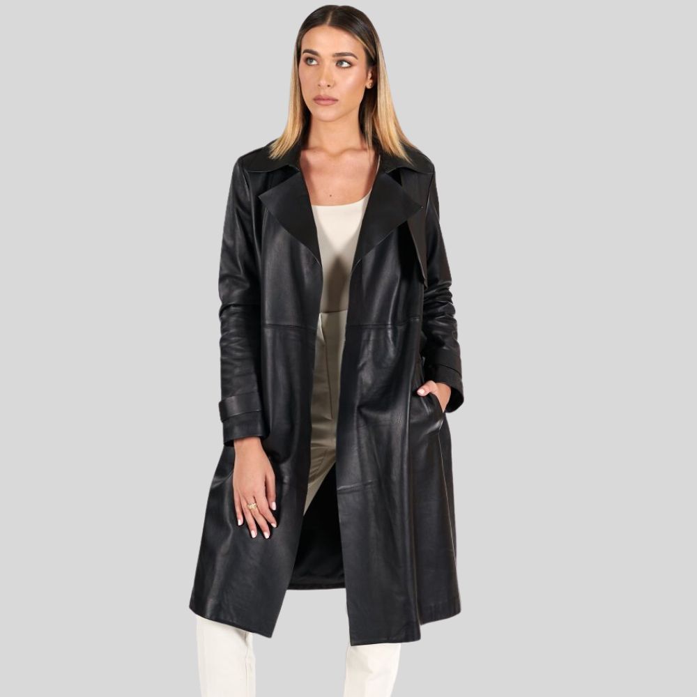 Trendy Leather Blazer for Women – Premium Quality Leather Coat