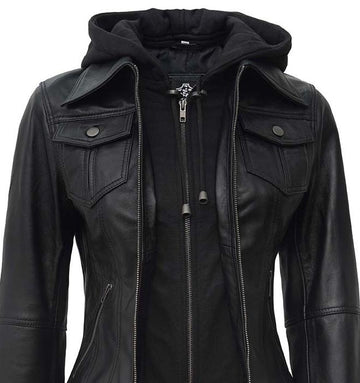 Fashionable Womens Bomber Leather Jacket – Iconic and Sleek