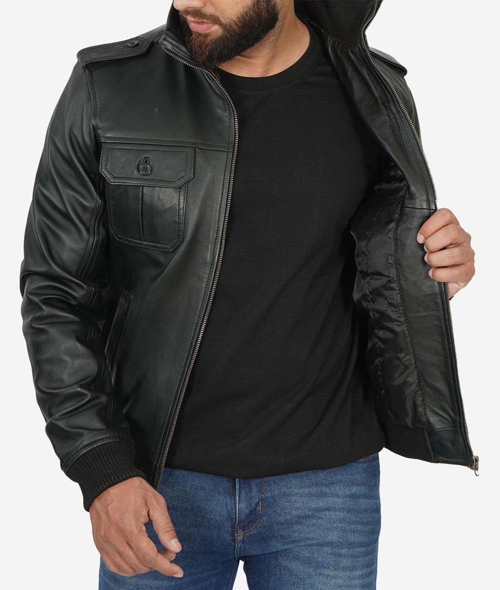 Mens Vintage Leather Jacket – Distressed and Timeless Elegance