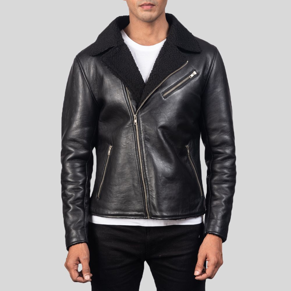 Shearling Bomber Leather Jacket - Luxury Winter Wear