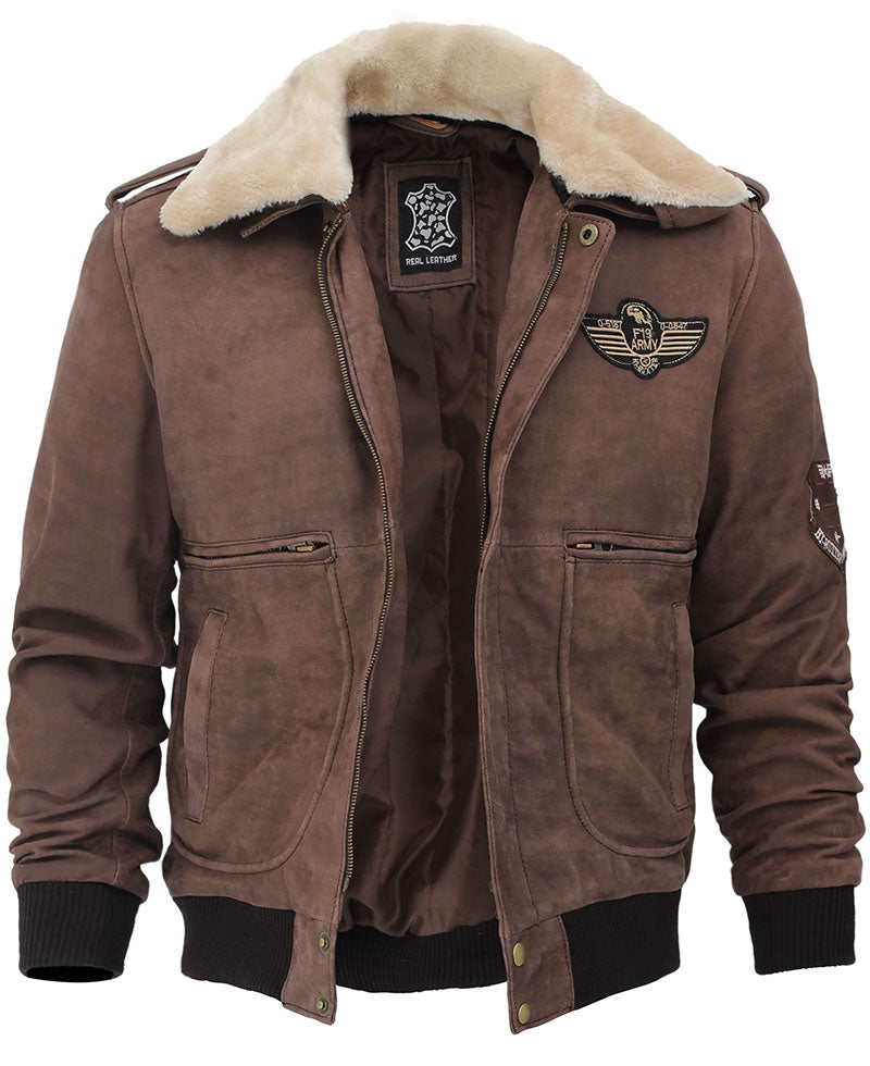 High-End Mens Shearling Jacket – Sleek and Comfortable