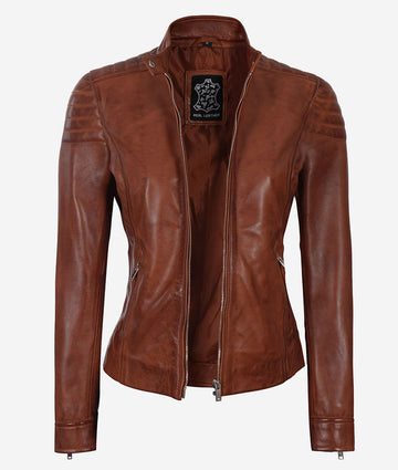 Female Leather Moto Jacket – Chic and Durable