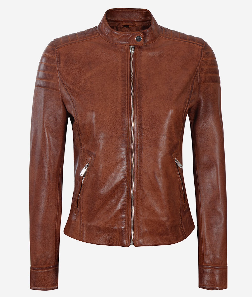 Female Leather Moto Jacket – Chic and Durable