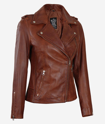 Womens Motorcycle Jacket – Authentic Leather Look