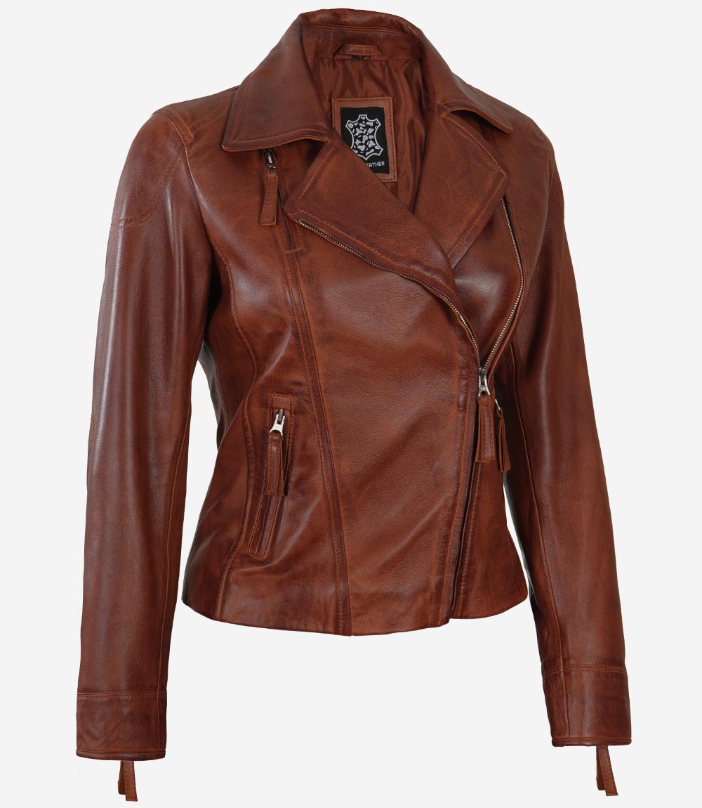 Womens Moto Jacket – Genuine Leather Motorcycle Style