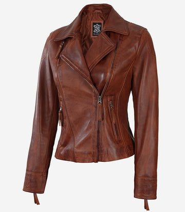 Womens Moto Jacket – Genuine Leather Motorcycle Style