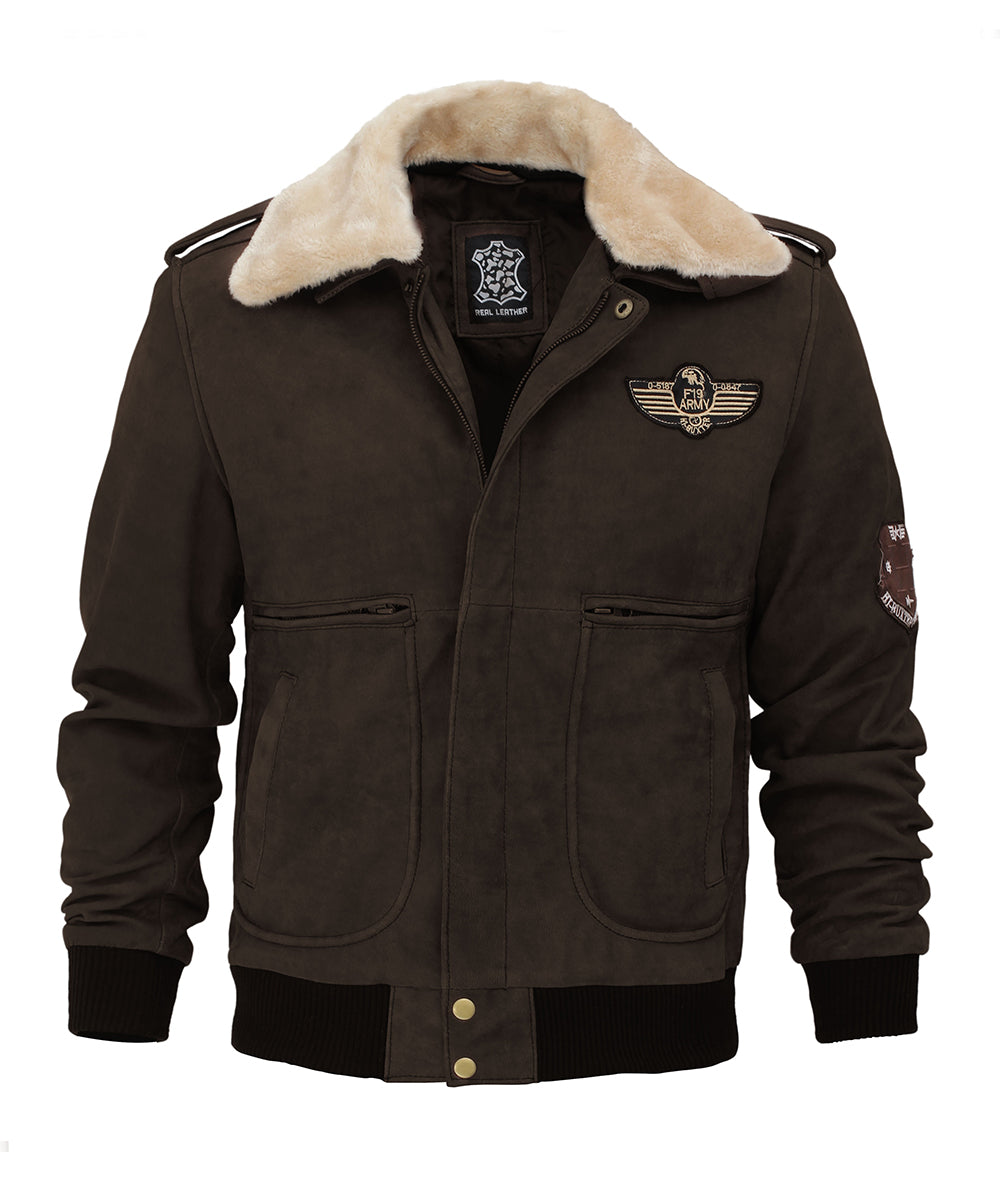 Mens Vintage Shearling Jacket – Rugged and Warm