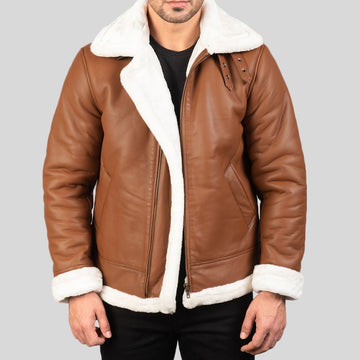 Bomber Leather Jacket with Shearling Lining - A Winter Must-Have