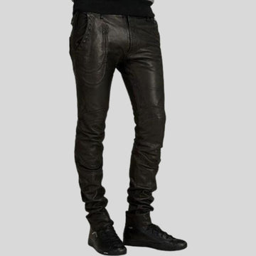 Mens Black Leather Pants – Slim and Comfortable