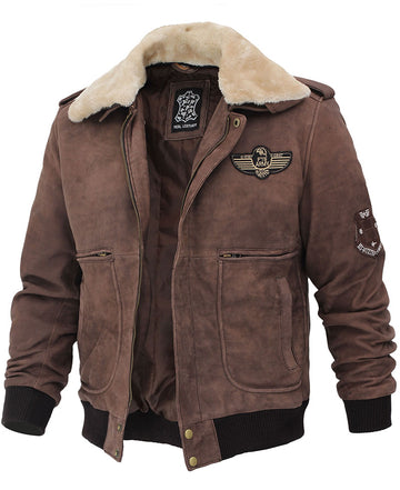 High-End Mens Shearling Jacket – Sleek and Comfortable