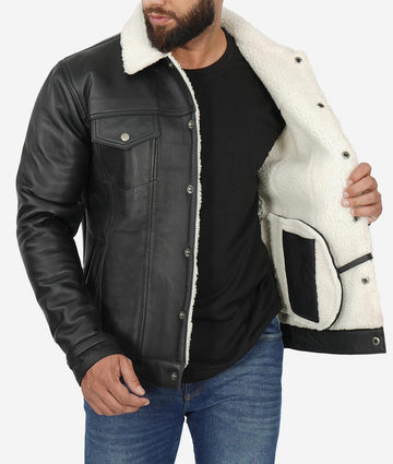 Mens Classic Shearling Jacket – Iconic Style and Warmth