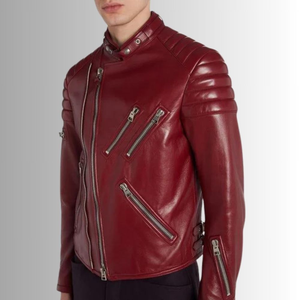 Versatile Leather Biker Jacket for Men – Modern & Classic Design