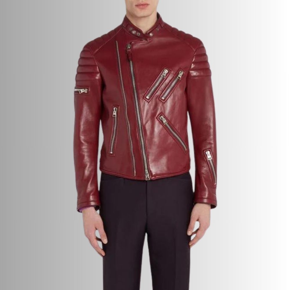 Versatile Leather Biker Jacket for Men – Modern & Classic Design