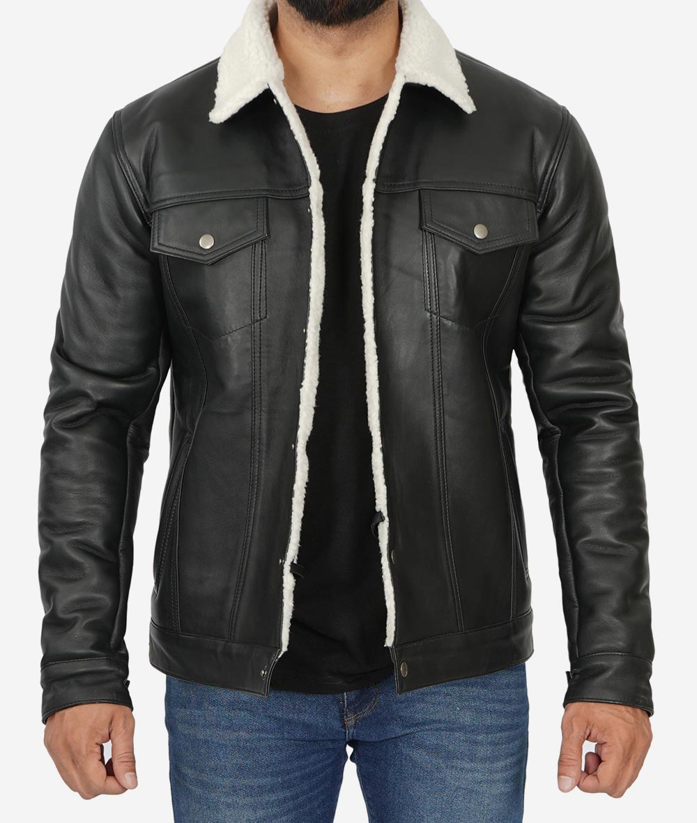 Mens Classic Shearling Jacket – Iconic Style and Warmth