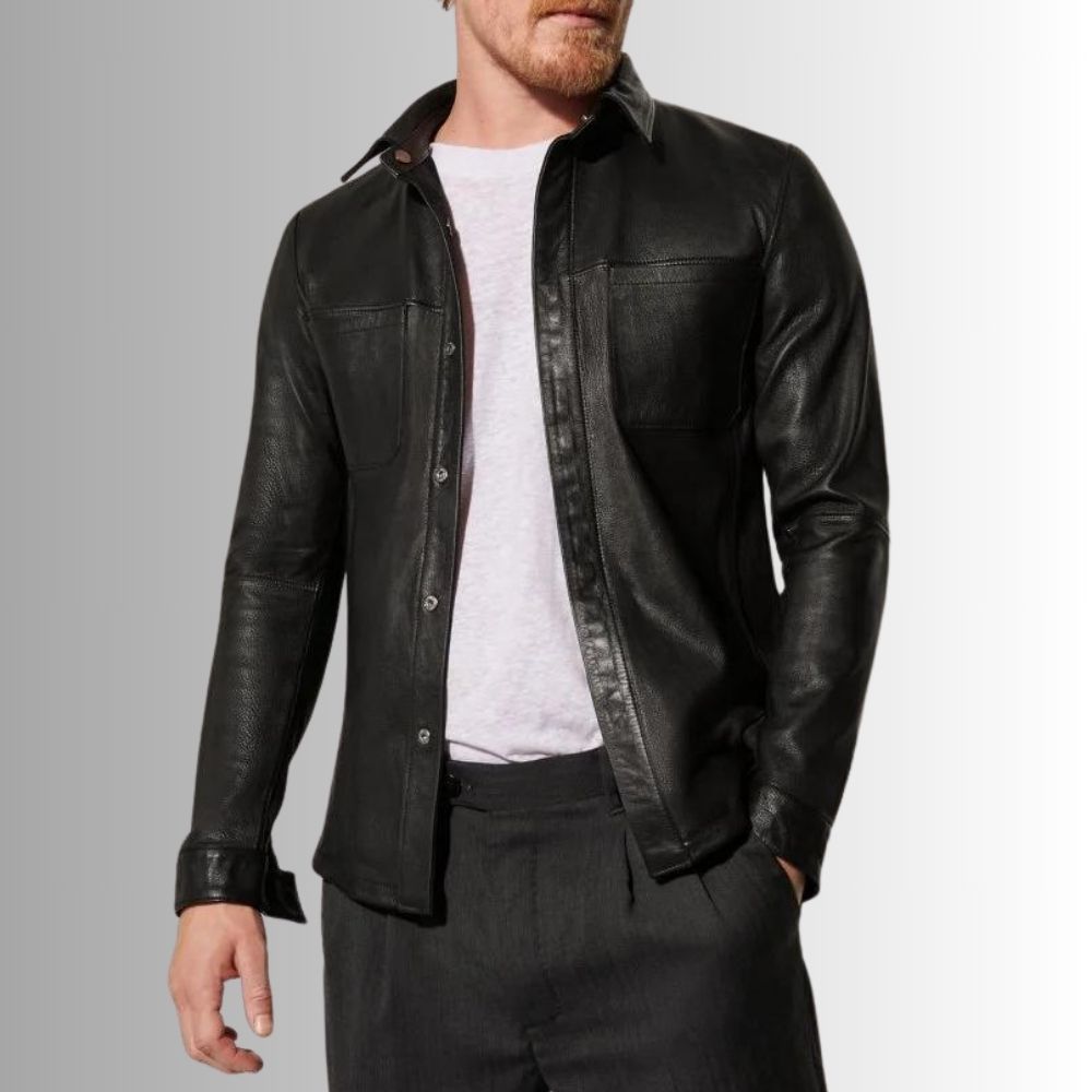 Stylish Mens Leather Shirt – Ultimate Comfort and Trend