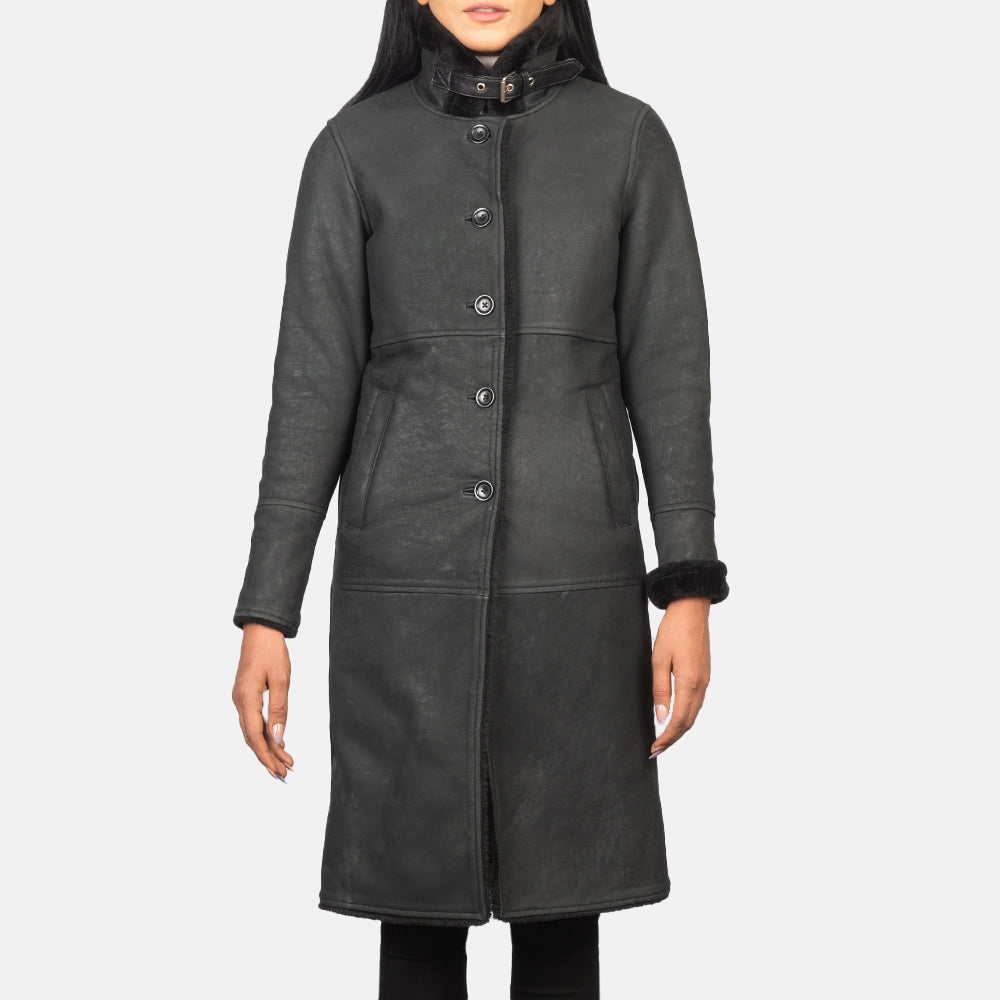 Elegant Womens Leather Bomber Jacket – Casual Chic