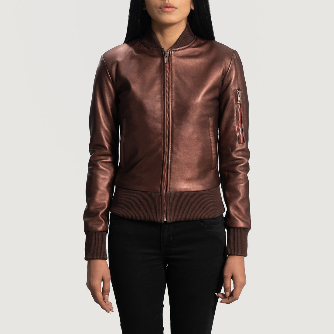 Sophisticated Womens Leather Bomber Jacket – Ultimate Fashion