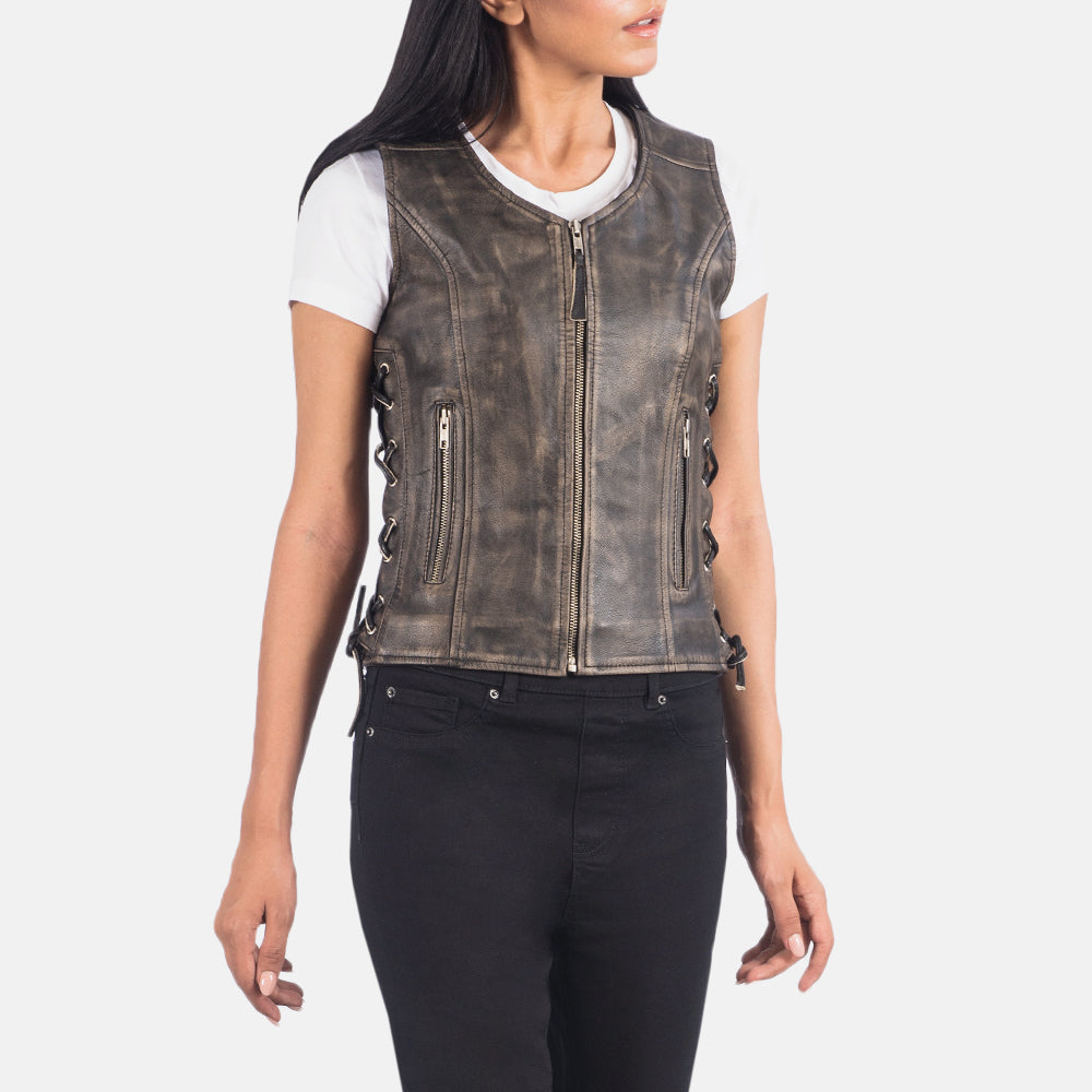 Versatile Leather Vest for Women – Perfect for Motorcycle Adventures & Urban Fashion