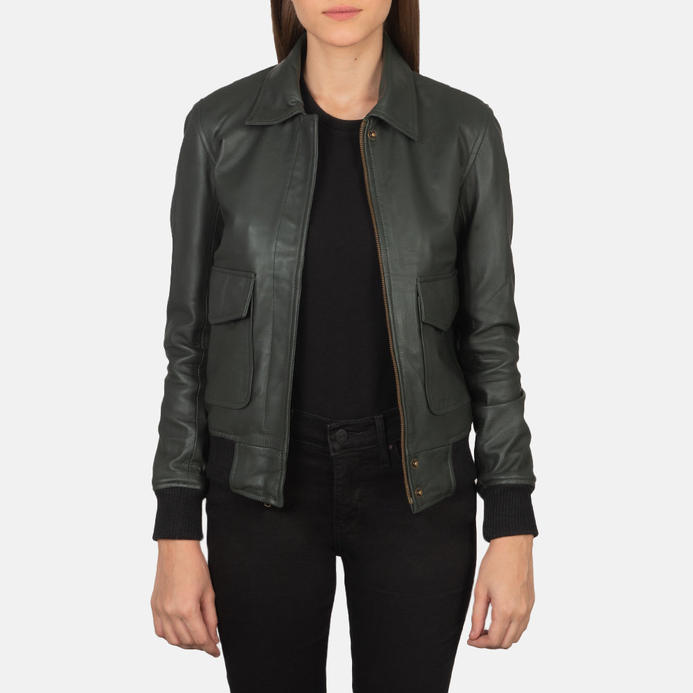 Ultimate Womens Leather Bomber Jacket – High-Quality Craftsmanship