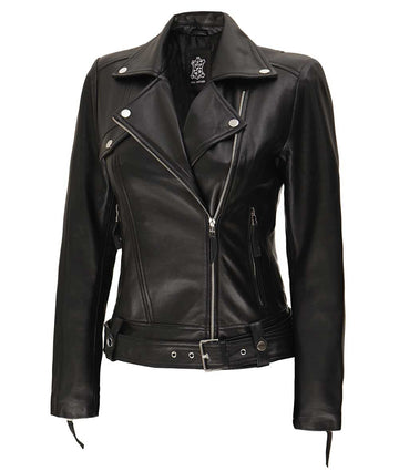 Feminine Crop Leather Jacket – Sleek and Sophisticated Design