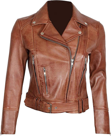 Female Leather Moto Jacket – Fierce and Functional