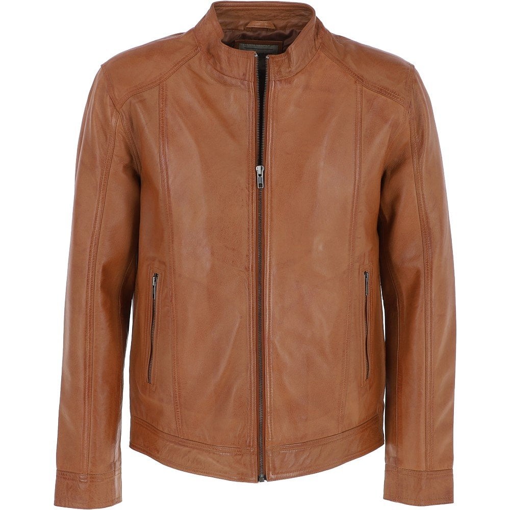 Mens Retro Leather Motorcycle Jacket – Durable Biker Essential