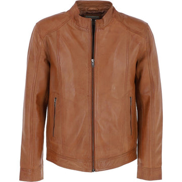 Mens Retro Leather Motorcycle Jacket – Durable Biker Essential