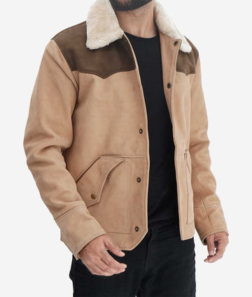 Luxurious Mens Shearling Jacket – Classic Winter Warmth