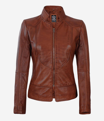 Female Leather Moto Jacket – Ride in Elegance