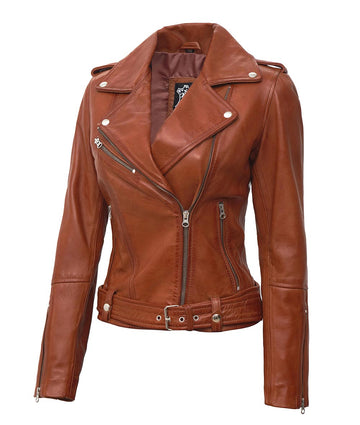 Womens Leather Moto Jacket – Luxury and Performance